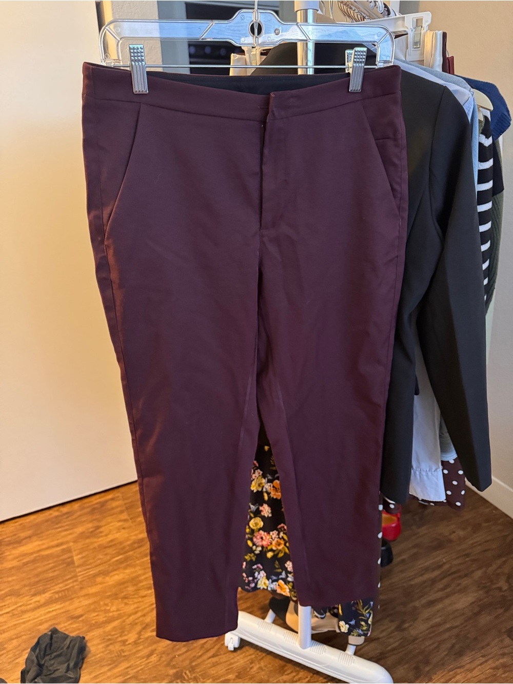 lululemon athletica Slim Burgundy Stretch Trousers